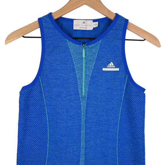 Adidas by Stella McCartney Barricade Tennis Quarter-Zip Knit Tank Top, medium - Picture 2 of 6